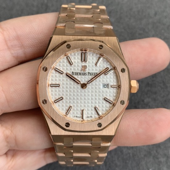 Audemars Piguet-Royal Oak Ladies 33mm RG/RG White JF Swiss Qtz