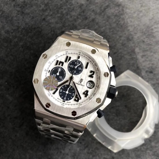 Audemars Piguet-Royal Oak Offshore 26170ST 42mm SS/SS White Dial JF A7750