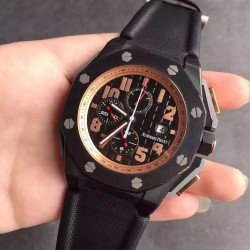 Audemars Piguet-Royal Oak Offshore 44mm BLack Cer/RU Black/Stk JF A3126