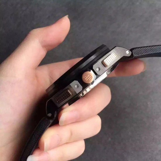 Audemars Piguet-Royal Oak Offshore 44mm BLack Cer/RU Black/Stk JF A3126