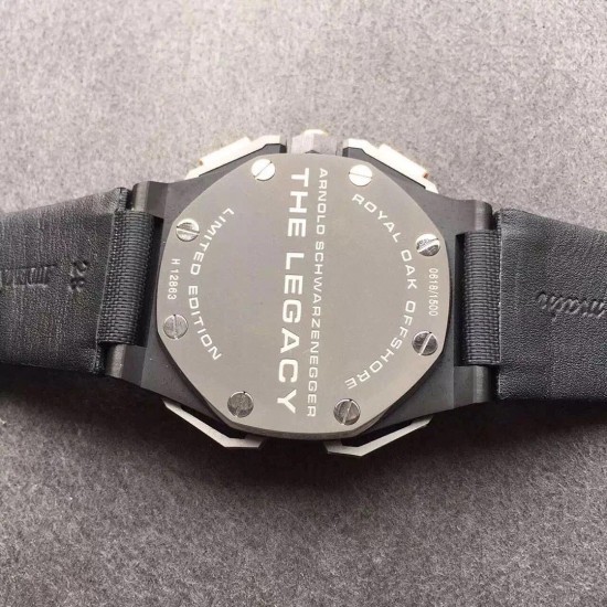 Audemars Piguet-Royal Oak Offshore 44mm BLack Cer/RU Black/Stk JF A3126