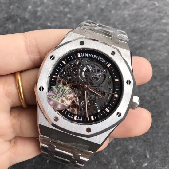 Audemars Piguet-Royal Oak 15407 41mm SS/SS Skeleton Dial JF A3132
