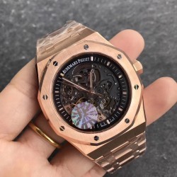 Audemars Piguet-Royal Oak 15407 41mm RG/RG Skeleton Dial JF A3132