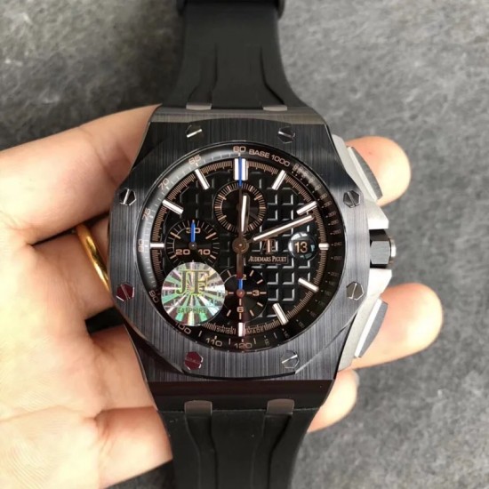 Audemars Piguet-Royal Oak Offshore 26405CE 44mm Cer/RU Black Dial JF A7750