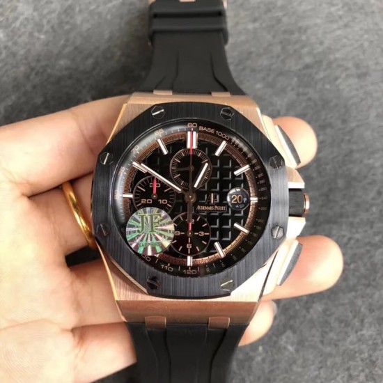 Audemars Piguet-Royal Oak Offshore 26401RO 44mm RG/RU Black Dial JF A7750