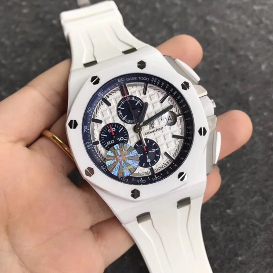 Audemars Piguet-Royal Oak Offshore Chronograph 26402CB White Ceramic JF A3126