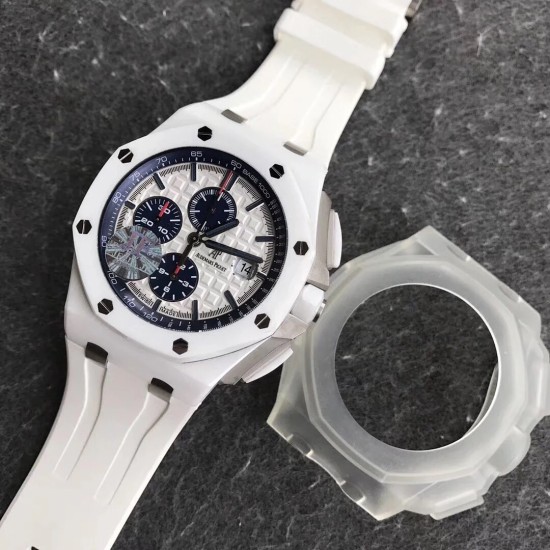Audemars Piguet-Royal Oak Offshore Chronograph 26402CB White Ceramic JF A3126