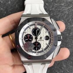 Audemars Piguet-Royal Oak Offshore 26400SO 44mm SS/RU White Dial JF A7750