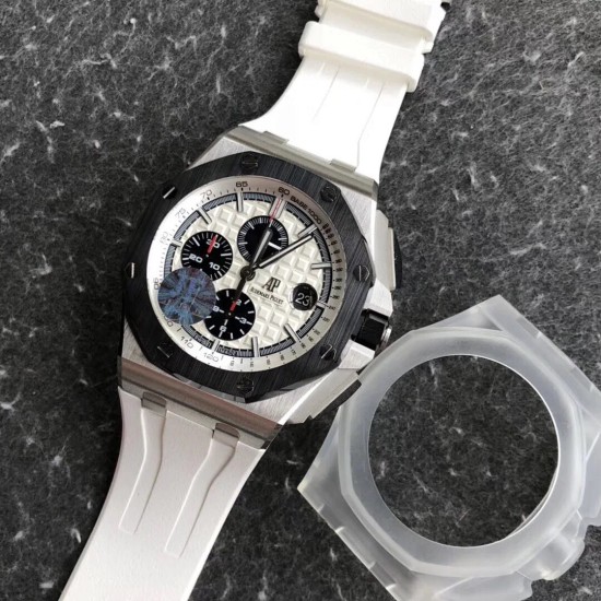 Audemars Piguet-Royal Oak Offshore 26400SO 44mm SS/RU White Dial JF A7750
