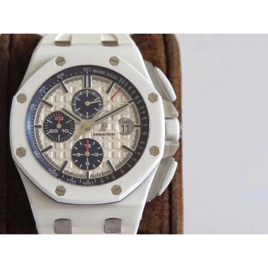 Audemars Piguet-Royal Oak Offshore Chronograph 26402CB White Ceramic JF A3126