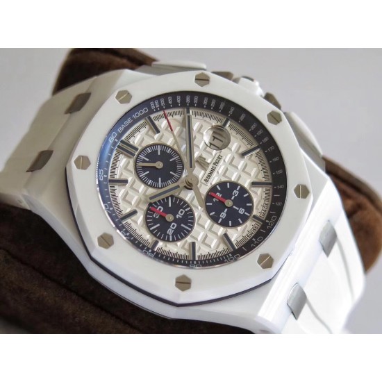 Audemars Piguet-Royal Oak Offshore Chronograph 26402CB White Ceramic JF A3126