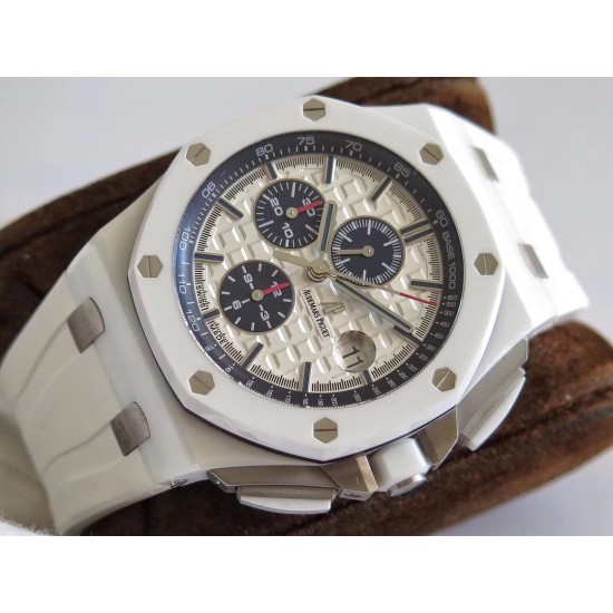 Audemars Piguet-Royal Oak Offshore Chronograph 26402CB White Ceramic JF A3126