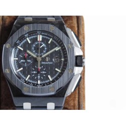 Audemars Piguet-Royal Oak Offshore 26402CE 44mm Cer/RU Black Dial JF A7750