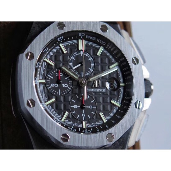 Audemars Piguet-Royal Oak Offshore 26402CE 44mm Cer/RU Black Dial JF A7750