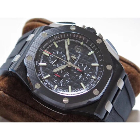 Audemars Piguet-Royal Oak Offshore 26402CE 44mm Cer/RU Black Dial JF A7750