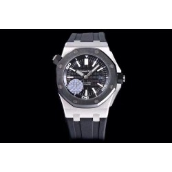Audemars Piguet-Royal Oak Offshore Diver 15710 42mm SS/RU Black/Stk JF SA3120 Super Clone