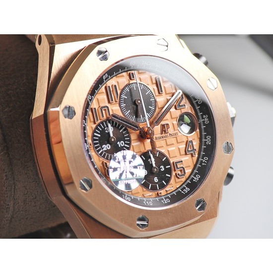 Audemars Piguet-Royal Oak Offshore 26470OR 42mm RG/RG Gold Dial JF A7750