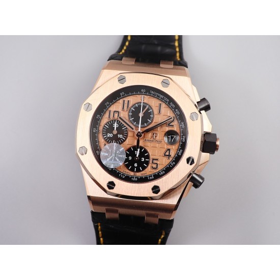 Audemars Piguet-Royal Oak Offshore 26470OR 42mm RG/Le Gold Dial JF A7750