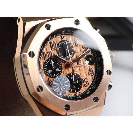 Audemars Piguet-Royal Oak Offshore 26470OR 42mm RG/Le Gold Dial JF A7750