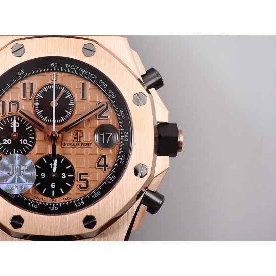 Audemars Piguet-Royal Oak Offshore 26470OR 42mm RG/Le Gold Dial JF A7750