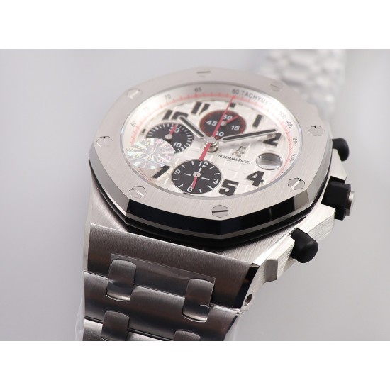 Audemars Piguet-Royal Oak Offshore 26170ST 42mm SS/SS White Dial JF A7750