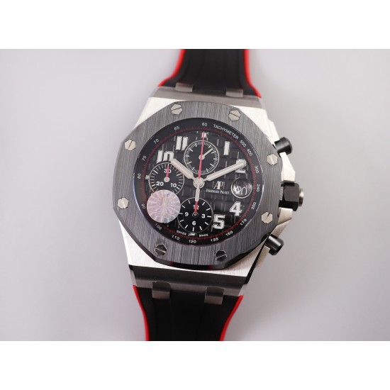 Audemars Piguet-Royal Oak Offshore 26402CE 44mm Cer/RU Black Dial JF A7750