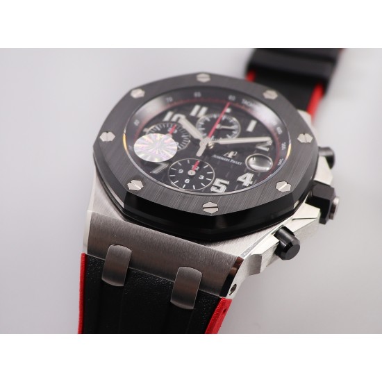 Audemars Piguet-Royal Oak Offshore 26402CE 44mm Cer/RU Black Dial JF A7750