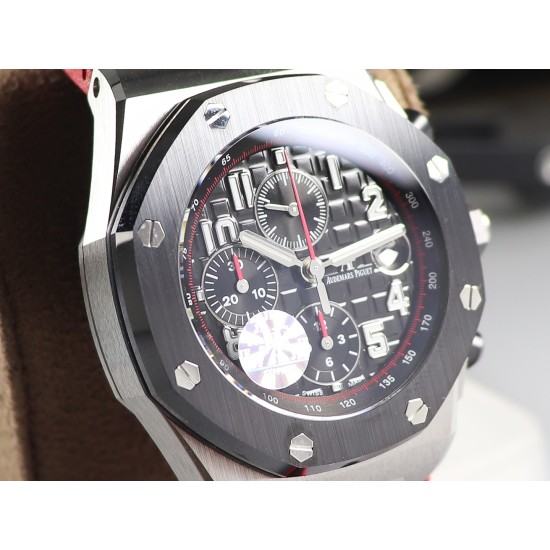 Audemars Piguet-Royal Oak Offshore 26402CE 44mm Cer/RU Black Dial JF A7750