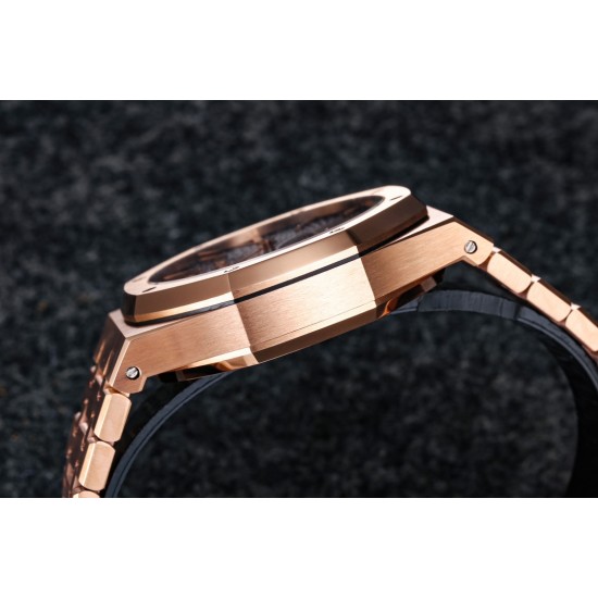 Audemars Piguet-Royal Oak Tourbillon 41mm RG/RG Grey/Stk R8F V2 Flying Tourb