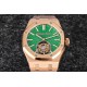 Audemars Piguet-Royal Oak Tourbillon 41mm YG/YG Green/Stk R8F V2 Flying Tourb