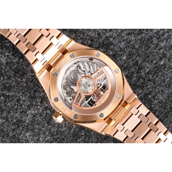 Audemars Piguet-Royal Oak Tourbillon 41mm YG/YG Green/Stk R8F V2 Flying Tourb