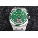 Audemars Piguet-Royal Oak Tourbillon Dia 41mm SS/SS Green/Stk R8F V2 Flying Tourb