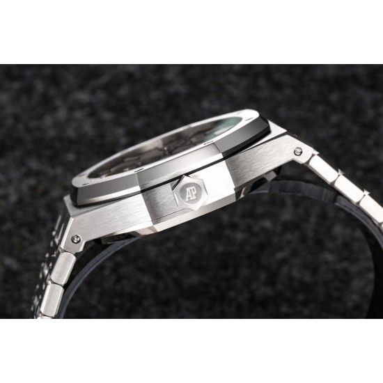 Audemars Piguet-Royal Oak Tourbillon 41mm SS/SS Grey/Stk R8F V2 Flying Tourb