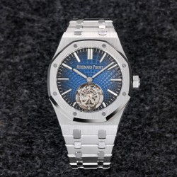 Audemars Piguet-Royal Oak Tourbillon 41mm SS/SS Blue/Stk R8F V2 Flying Tourb