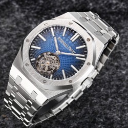 Audemars Piguet-Royal Oak Tourbillon 41mm SS/SS Blue/Stk R8F V2 Flying Tourb