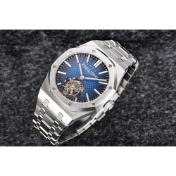 Audemars Piguet-Royal Oak Tourbillon 41mm SS/SS Blue/Stk R8F V2 Flying Tourb