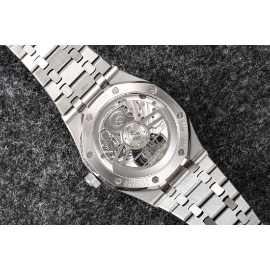 Audemars Piguet-Royal Oak Tourbillon 41mm SS/SS Blue/Stk R8F V2 Flying Tourb