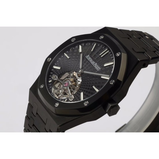 Audemars Piguet-Royal Oak Tourbillon PVD/PVD Black R8F Flying Tourb