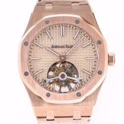 Audemars Piguet-Royal Oak Extra Thin Tourb RG/RG Rose JF Flying Tourb