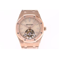 Audemars Piguet-Royal Oak Extra Thin Tourb RG/RG Rose JF Flying Tourb