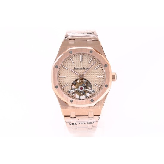 Audemars Piguet-Royal Oak Extra Thin Tourb RG/RG Rose JF Flying Tourb