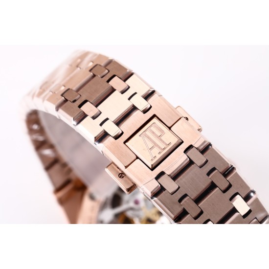 Audemars Piguet-Royal Oak Extra Thin Tourb RG/RG Rose JF Flying Tourb