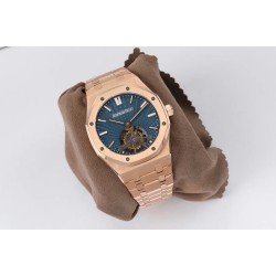 Audemars Piguet-Royal Oak Extra Thin Tourb RG/RG Blue JF Flying Tourb