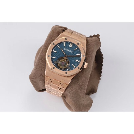 Audemars Piguet-Royal Oak Extra Thin Tourb RG/RG Blue JF Flying Tourb