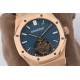 Audemars Piguet-Royal Oak Extra Thin Tourb RG/RG Blue JF Flying Tourb