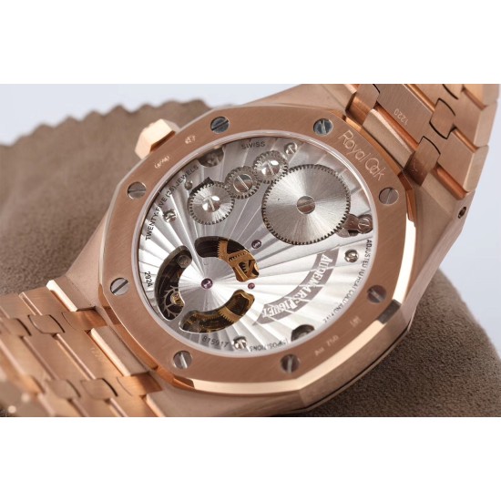 Audemars Piguet-Royal Oak Extra Thin Tourb RG/RG Blue JF Flying Tourb