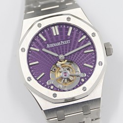 Audemars Piguet-Royal Oak Tourbillon SS/SS Purple Flying Tourbillon