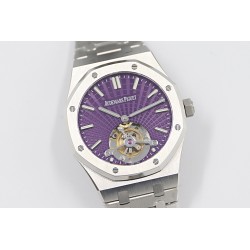 Audemars Piguet-Royal Oak Tourbillon SS/SS Purple Flying Tourbillon