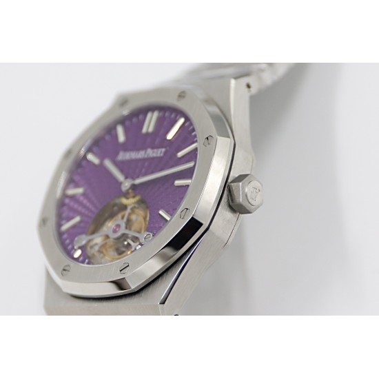 Audemars Piguet-Royal Oak Tourbillon SS/SS Purple Flying Tourbillon