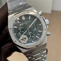 Audemars Piguet-Royal Oak Chrono 26240ST 41mm SS/SS Green Dial APS SH4401 Super Clone